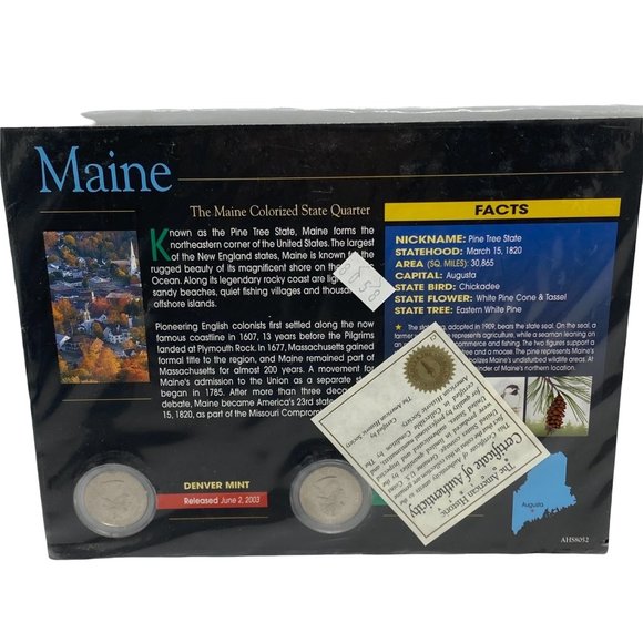 MAINE (ME) Colorized State Quarter NEW Philadelphia & Denver Mint - Picture 2 of 2